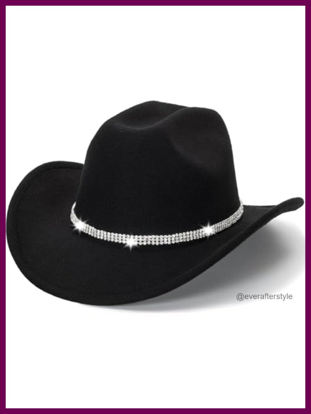 Western Cowboy Hat Felt Wide Brim Fedora with Buckle Belt